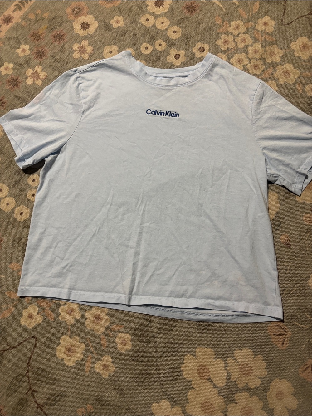 Calvin Klein Light Blue Logo Short Sleeve Tee